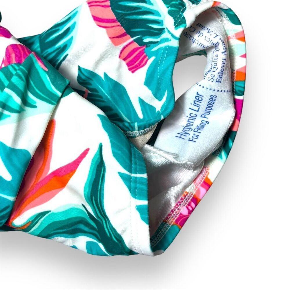 Kona Sol Full Coverage Tummy Control Tropical Print Wrap Swimsuit XL 16 - Picture 3 of 4